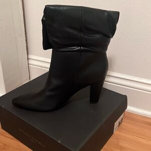 Brand New Banana Republic Black Vegan Leather Slouch Boot - size -10